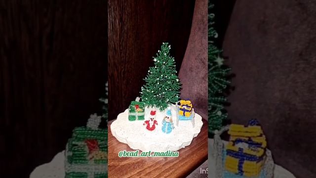 елка из бисера, дед мороз из бисера, снегурочка из бисера смотреть онлайн