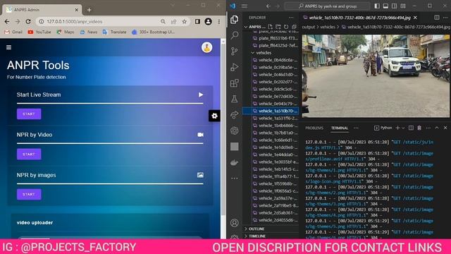 Automatic Number Plate Recognition using Flask and OpenCV | Python смотреть онлайн