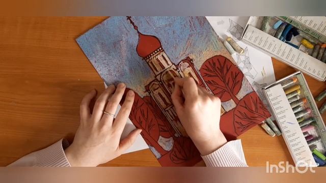 Храмы России. Масляная пастель. смотреть онлайн