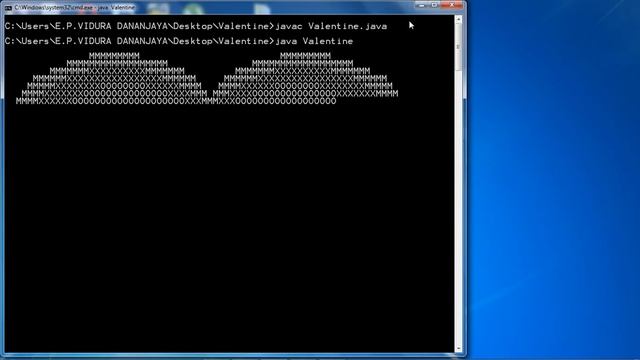How to make lovely Valentine Greeting (Animation) using JAVA | Java animation (cmd) смотреть онлайн