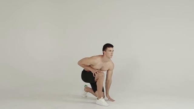 Lunge with a jump on one leg / Выпад с прыжком на одной ноге смотреть онлайн