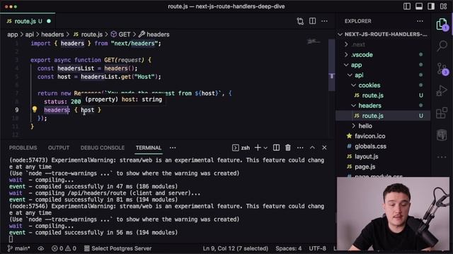 Next.js ROUTE HANDLERS deep dive смотреть онлайн