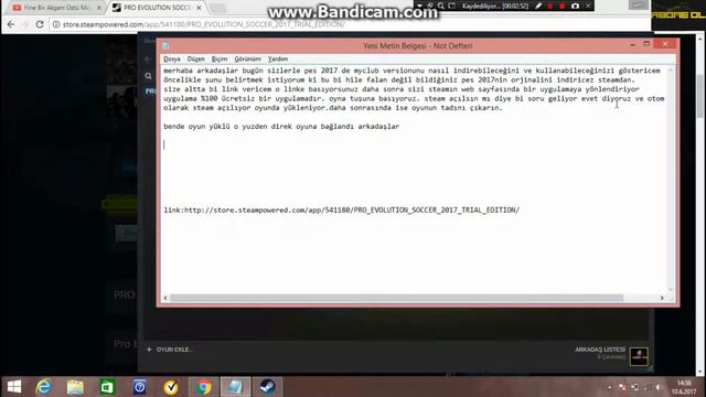 pes 2017 steamdan nasıl bedava indirilir (myclubda var) смотреть онлайн