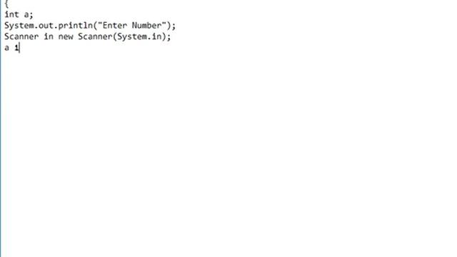 Java Program to input output a number смотреть онлайн