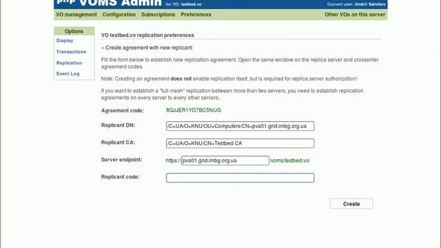 PHP VOMS-Admin Replication Configuration смотреть онлайн