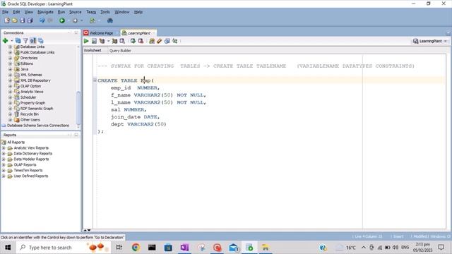 SQL Tutorial - Create Table in Oracle 21 C Database смотреть онлайн
