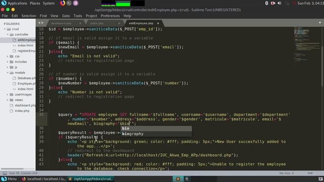 PHP OOP Concept Building an Employee Management System Part3 working on edit смотреть онлайн