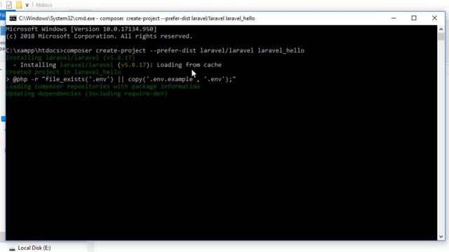 How to intall laravel on Windows using Composer смотреть онлайн