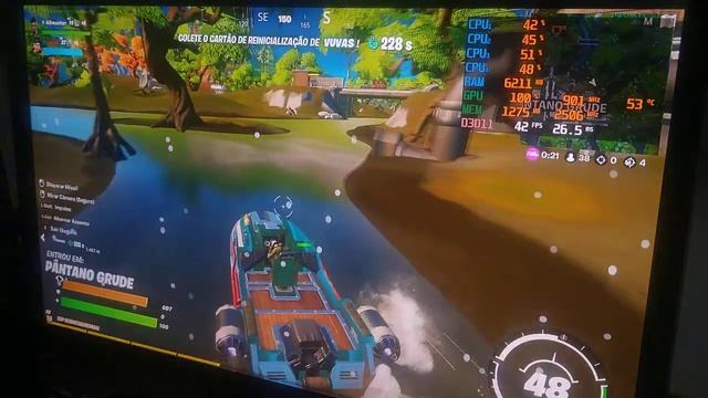 AMD Athlon X4 950 com GT 730 2GB GDDR5 Yeston, testando Fortnite em Full HD competitivo. смотреть онлайн