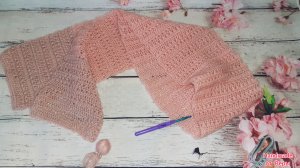 Ажурный шарф крючком _ Снуд крючком