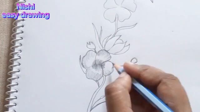 How To Draw A Hibiscus Flower || Easy drawing step by step || জবাফুল আঁকা শিখুন সহজে। смотреть онлайн
