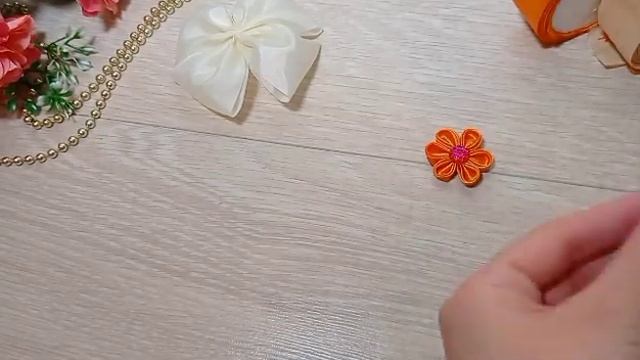 Зимне весенние бантики???бантики из атласной ленты своими руками.Satin ribbon bows смотреть онлайн