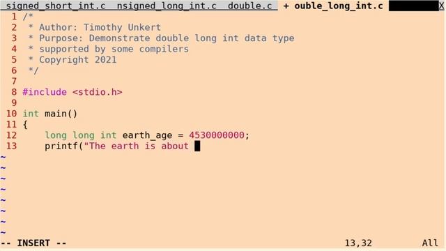C Programming Tutorial - Double Long Int Data Type смотреть онлайн