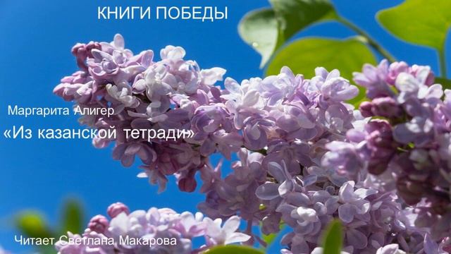Маргарита Алигер "Из казанской тетради" (читает Светлана Макарова) смотреть онлайн