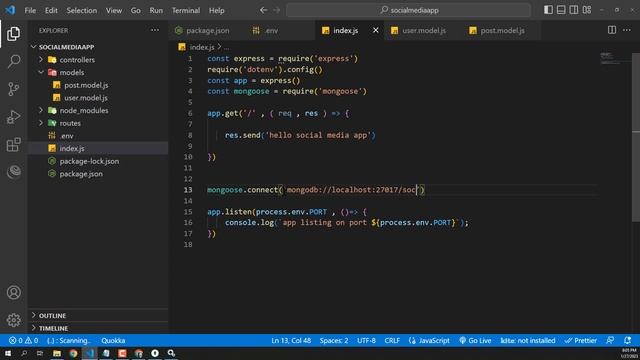 05- Social Media App MERN STACK : Connect the app with mongodb using mongoose بالدارجة التونسيّة смотреть онлайн