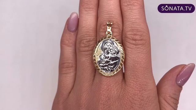 Иконка Xuping "Божия Матерь" из медицинского золота (в позолоте) - 42440 смотреть онлайн