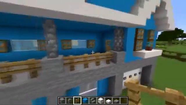 Большой красивый дом в Майнкрафте.Дом с мебелью в 3 этажа!