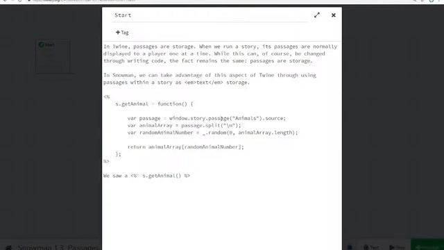 Twine 2.3: Snowman 1.3: Passages as Text Storage смотреть онлайн