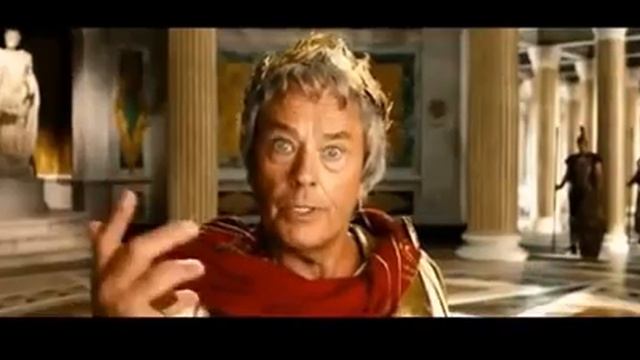 Отрывок с актёром Ален Делоном Монолог Цезаря перед зеркало.м смотреть онлайн
