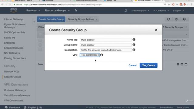 135. Docker: Creating a Custom Security Group | Docker on AWS смотреть онлайн