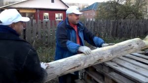 лайфхак перемещение бревна на сруб
