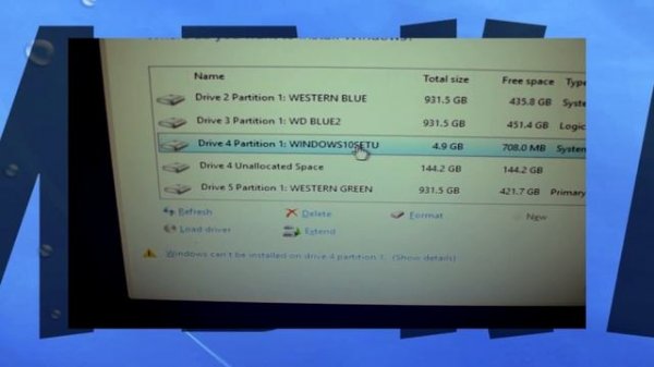 Код ошибки 0x8007025D при установке Windows 10