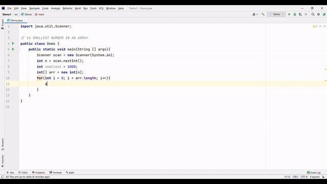 SMALLEST NUMBER IN UNSORTED ARRAY JAVA PROGRAMMING NO SOUND COPY CODE смотреть онлайн