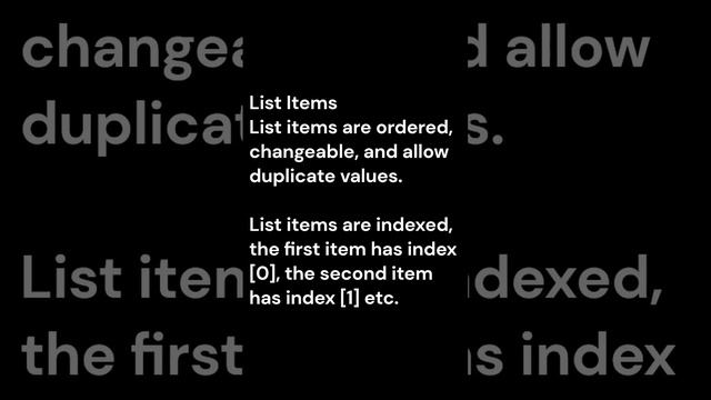 Python List смотреть онлайн