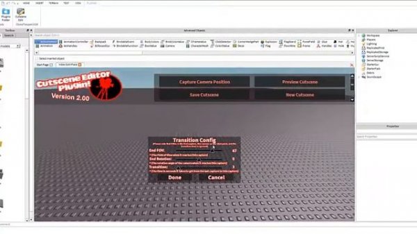 How to use the Cutscene Editor Plugin on ROBLOX STUDIO 2014?