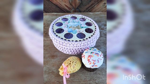Пасхальные корзины из трикотажной пряжи смотреть онлайн
