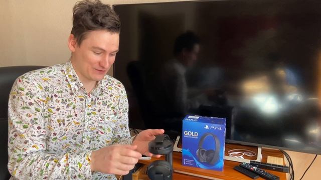 Gold Wireless Headset для PS4 обзор наушников смотреть онлайн