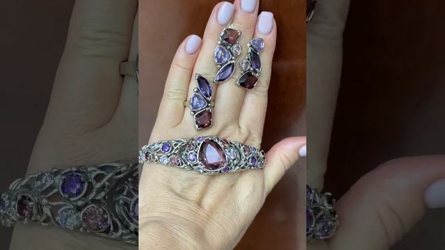 ВЕЧЕРНИЙ ВЫХОД! БЛЕСК КАМНЕЙ! Широкий браслет ДАНАЯ кольцо и серьги СТОУНХЕНДЖ! смотреть онлайн