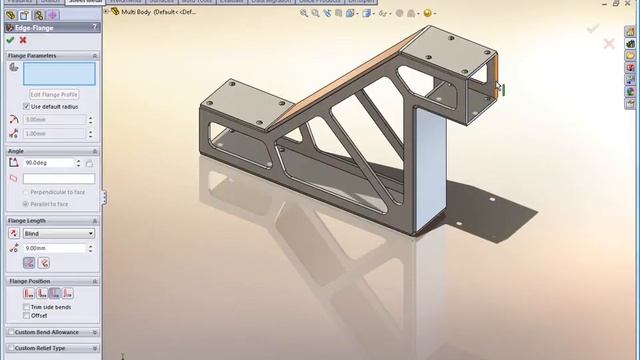 SOLIDWORKS Multi-Body Sheet Metal смотреть онлайн