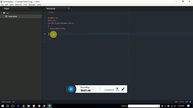php | print Factorial of any number in php смотреть онлайн