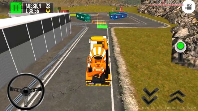 Construction Cement Mixer Truck Driving Simulator - Android GamePlay смотреть онлайн