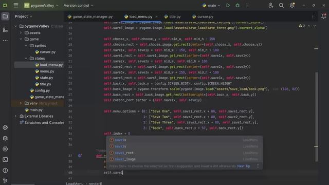 Pygame SDV Clone - New State, Load Menu смотреть онлайн