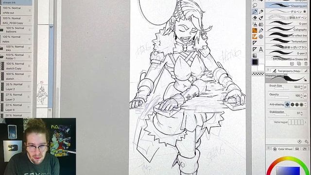 Drawing And Inking New Manga On iPad Pro | Anime Manga Sketch смотреть онлайн