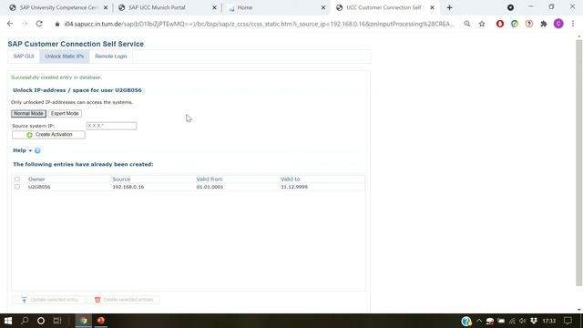 Remote Login - Static and Dynamic IP Registration using the SAP UCC TU Munich Portal смотреть онлайн