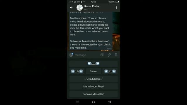 Membuat Tombol Menu Bot Telegram смотреть онлайн