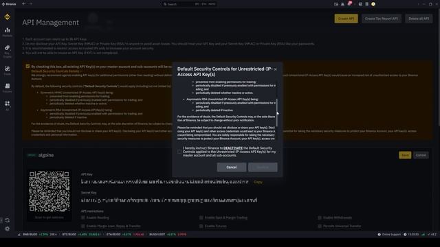 Update: How to Enable Trading Permissions on Binance API смотреть онлайн