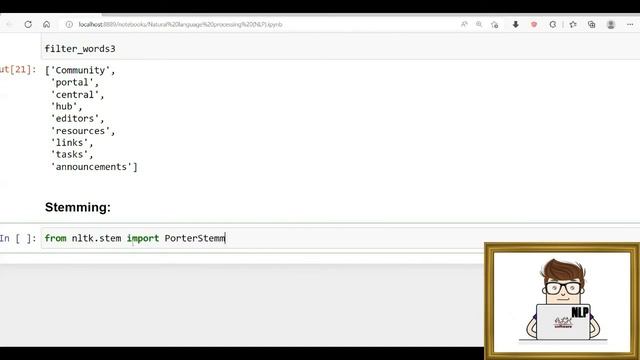 NLP : Tutorials - lesson 4 - NLTK - Stop Words & Stemming - معالجة اللغات الطبيعية смотреть онлайн