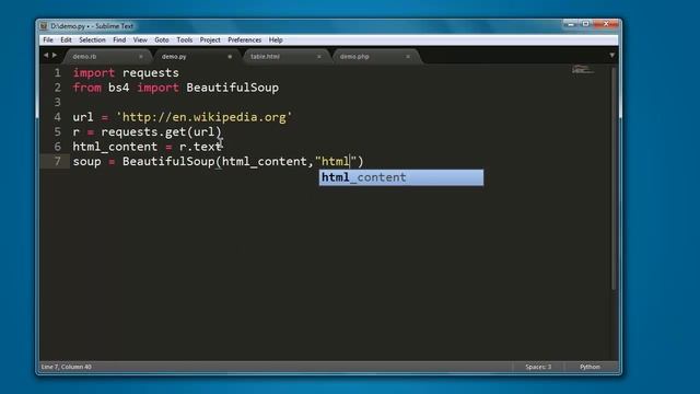 Python BeautifulSoup Find Tag смотреть онлайн