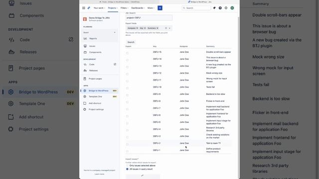 Export Jira Issues to WordPress смотреть онлайн