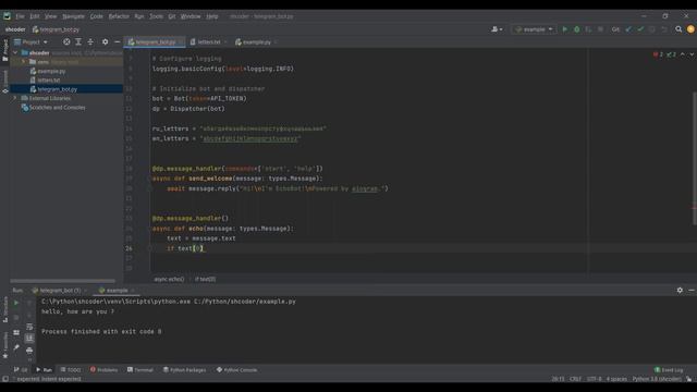 ПЕРЕВОДЧИК бот в TELEGRAM на PYTHON за 5 МИНУТ | AIOGRAM смотреть онлайн
