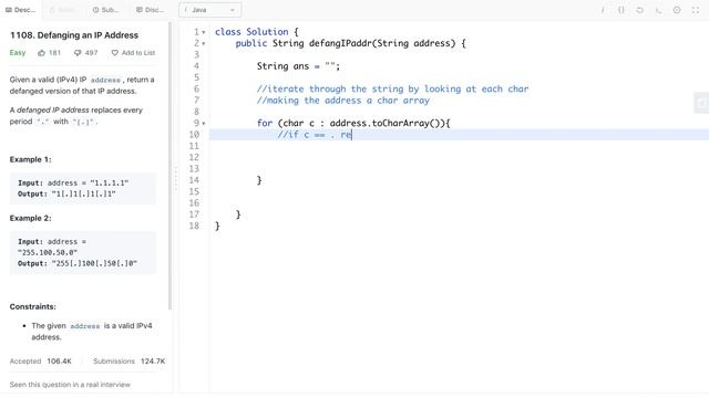 [[Leetcode]] Defanging an IP Address смотреть онлайн