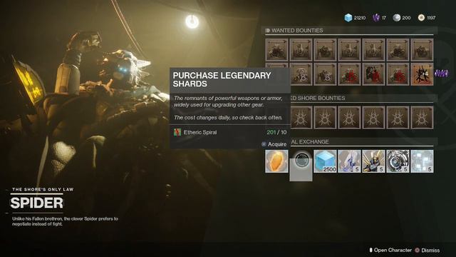 Destiny 2 Forsaken Exchange Etheric Spiral for Legendary Shards смотреть онлайн