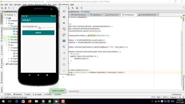 Truyền dữ liệu từ Activity sang Activity trong Android - [Android Tutorial - #31] смотреть онлайн