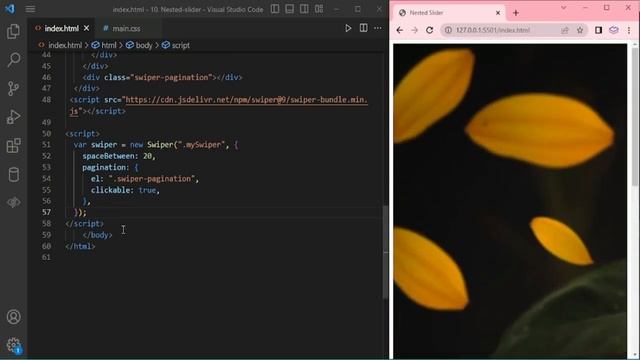 Swiper Slider Series - Nested Slider | Episode 10 | JavaScript | Swiper JS смотреть онлайн