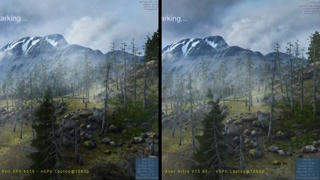 Dell XPS v Acer Nitro - e-GPU 1070 Benchmark over Thunderbolt 3 смотреть онлайн