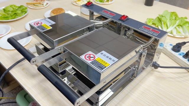 Double head sandwich maker panini maker burger machine mirror design смотреть онлайн